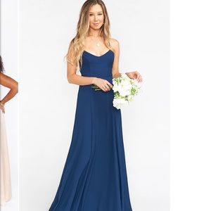 Godshaw Goddess Gown in Rich Navy Crisp